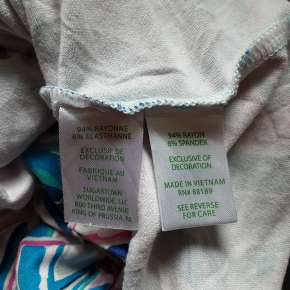 Lilly Pulitzer Rebel Skim Blue Short Sleeve Skort Romper - Picture 11 of 12